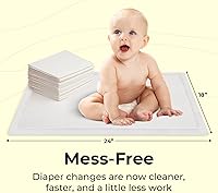 Vista 2 de Peekapoo - The Original Disposable Baby Changing Pad Liners – 100 Pack Super Soft, Waterproof, Ultra Absorbent Portable, Travel-Friendly