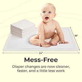 Peekapoo - The Original Disposable Baby Changing Pad Liners - 100 Pack | Super Soft, Waterproof, Ultra Absorbent | Portable, Travel-Friendly, Mess-Free Diaper Changes Anywhere