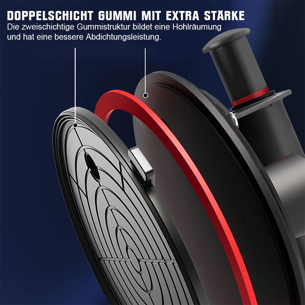 2 Stück 8'' Saugheber Glasheber mit Manometer Max. 280kg, Vakuum Saugnapf Fliesenheber mit Tragbarer Werkzeugkasten, Glassauger Saughalter Plattenheber für Laminat,Fliesen, Glas,Metalle,Marmor