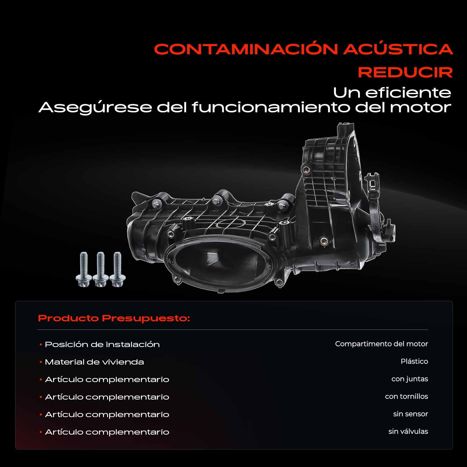 Frankberg Colector de admisión Tubo de admisión Compatible con Classe GLK X204 2.1L Clase E T-Model S212 2.1L GLC X253 2.1L Clase E W212 2.1L Clase B W242 W246 1.8L Replace# 6510900037