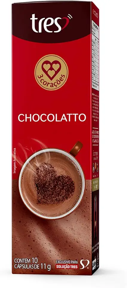 3 Corações Cápsula Chocolatto TRES - 10 unidades