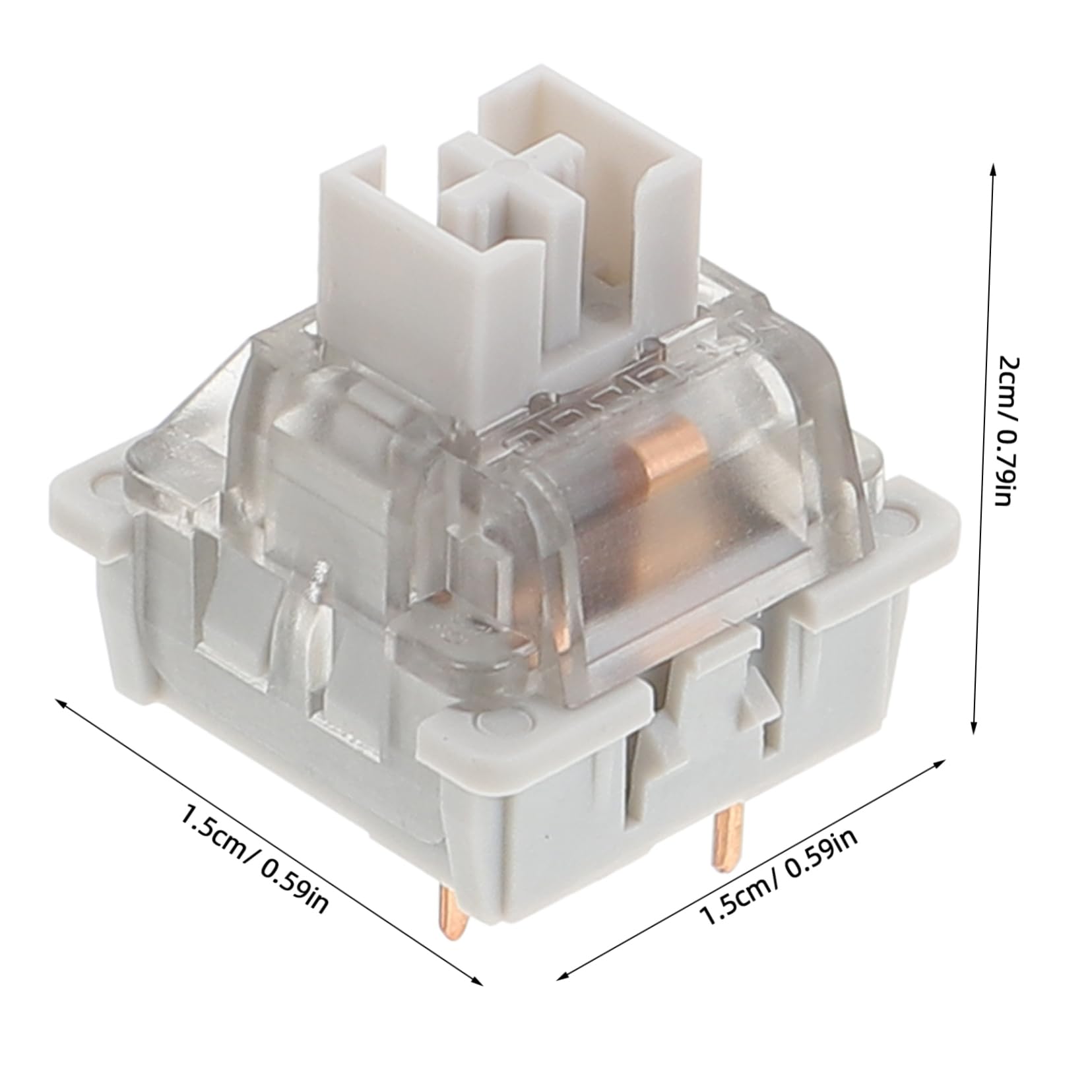 Hohopeti 10pcs Smooth Keyboard Switch Mechanical Gaming Keyboard Parts Metal Grey Unique Switch Part Pom Computer Keyboard Switch Abs See