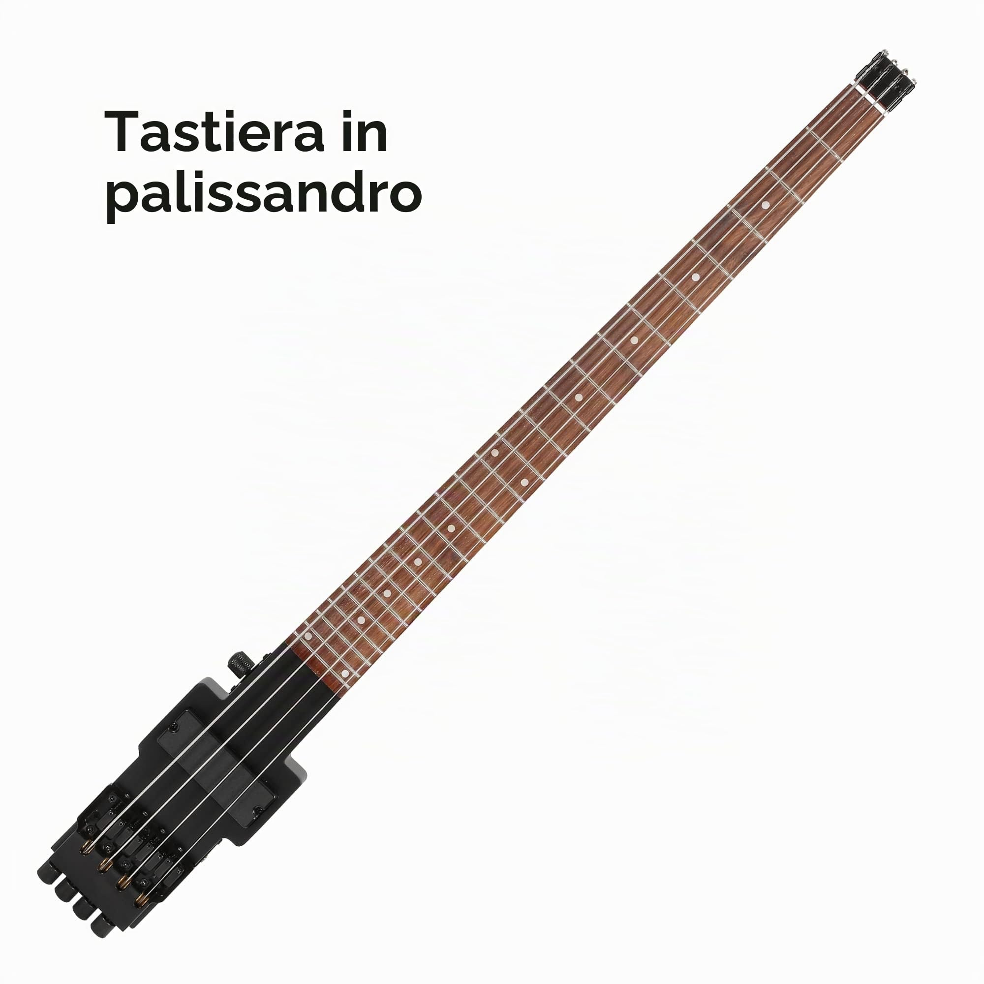 Batking Basso elettrico da viaggio Headless a 4 corde con gigbag