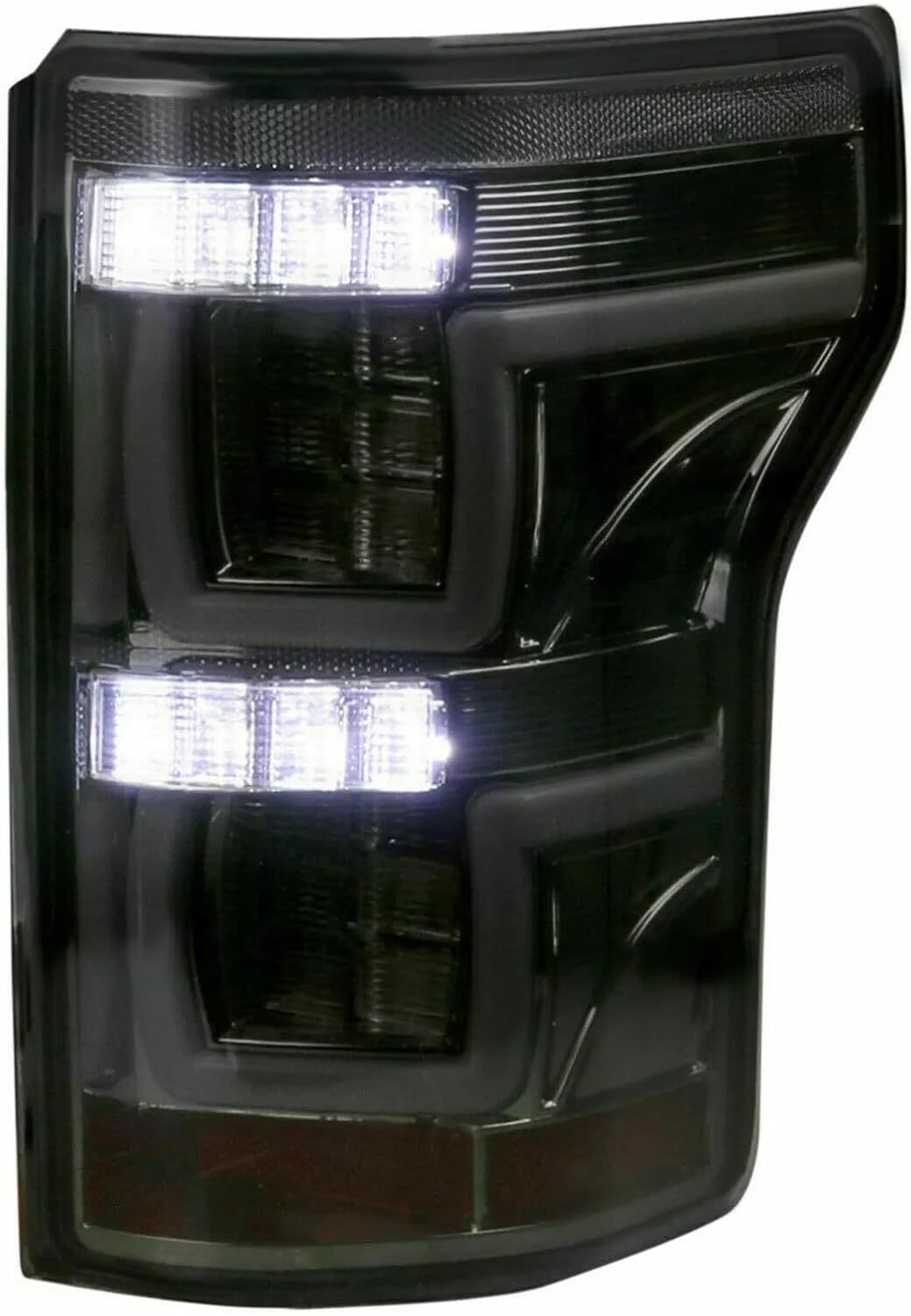 FIT for 2015-2020 Ford F150 F-150 Tail Lights LED Tube Smoke Rear Lamps, Pair Driver+Passenger, w/o Blind Spot Sensor