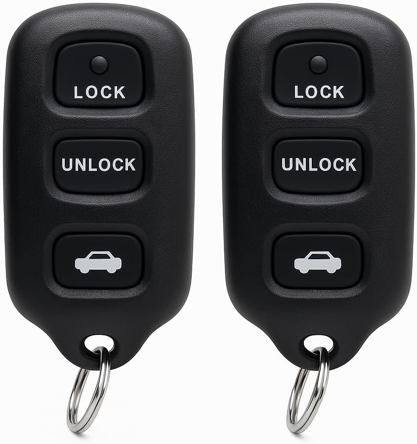 Keyless Entry Key Fob Replacement Fits for 2002-2006 Toyota Camry 1999-2003 Solara 1999-2003 Sienna Matrix Car Remote with FCC ID GQ43VT14T, 2 Pack