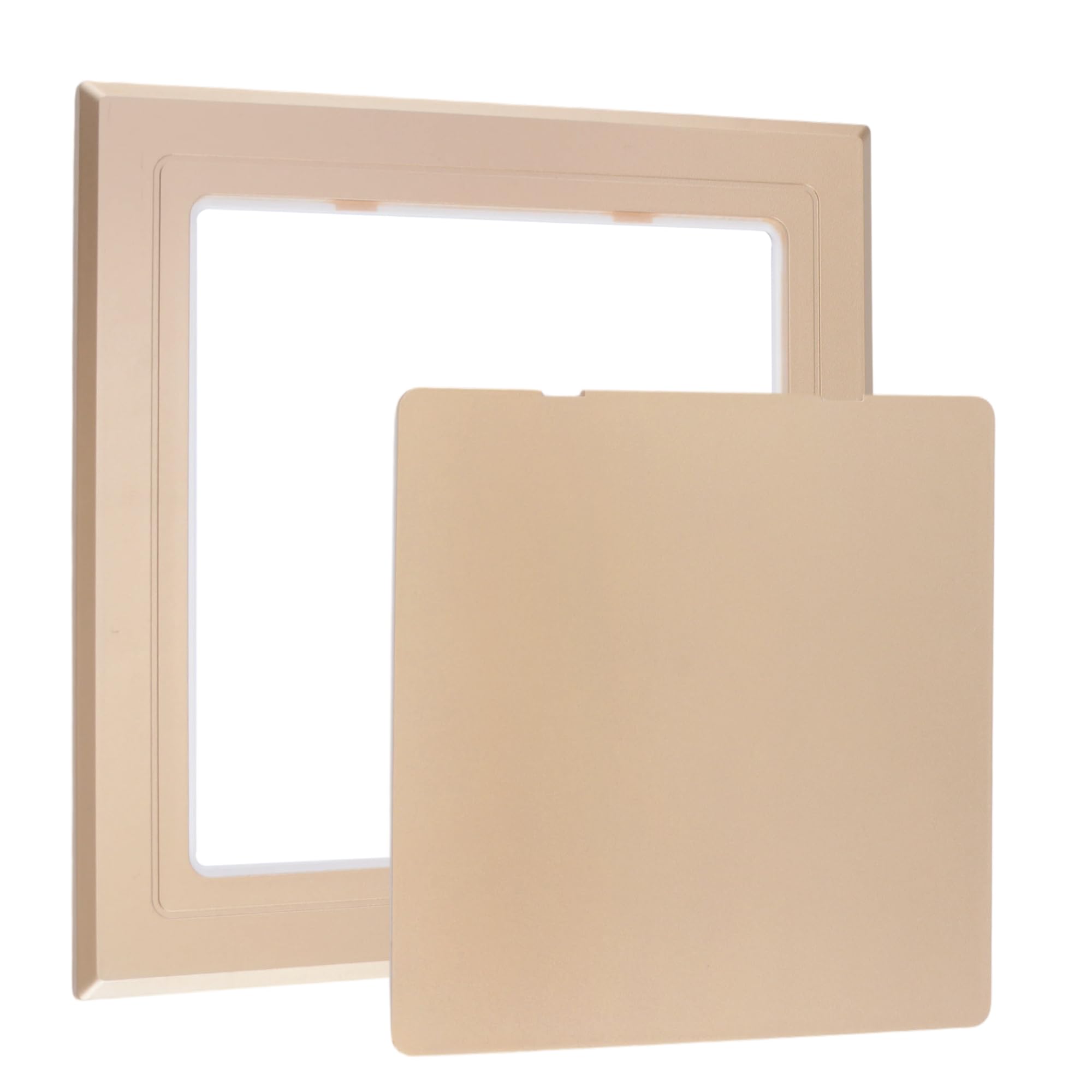 UFURMATE Self Adhesive Access Panels, 1 Pack Wall Mounted Hole Cover Inspection Door for Plumbing & Electrical Cables & Wiring (Gold,15x15cm)