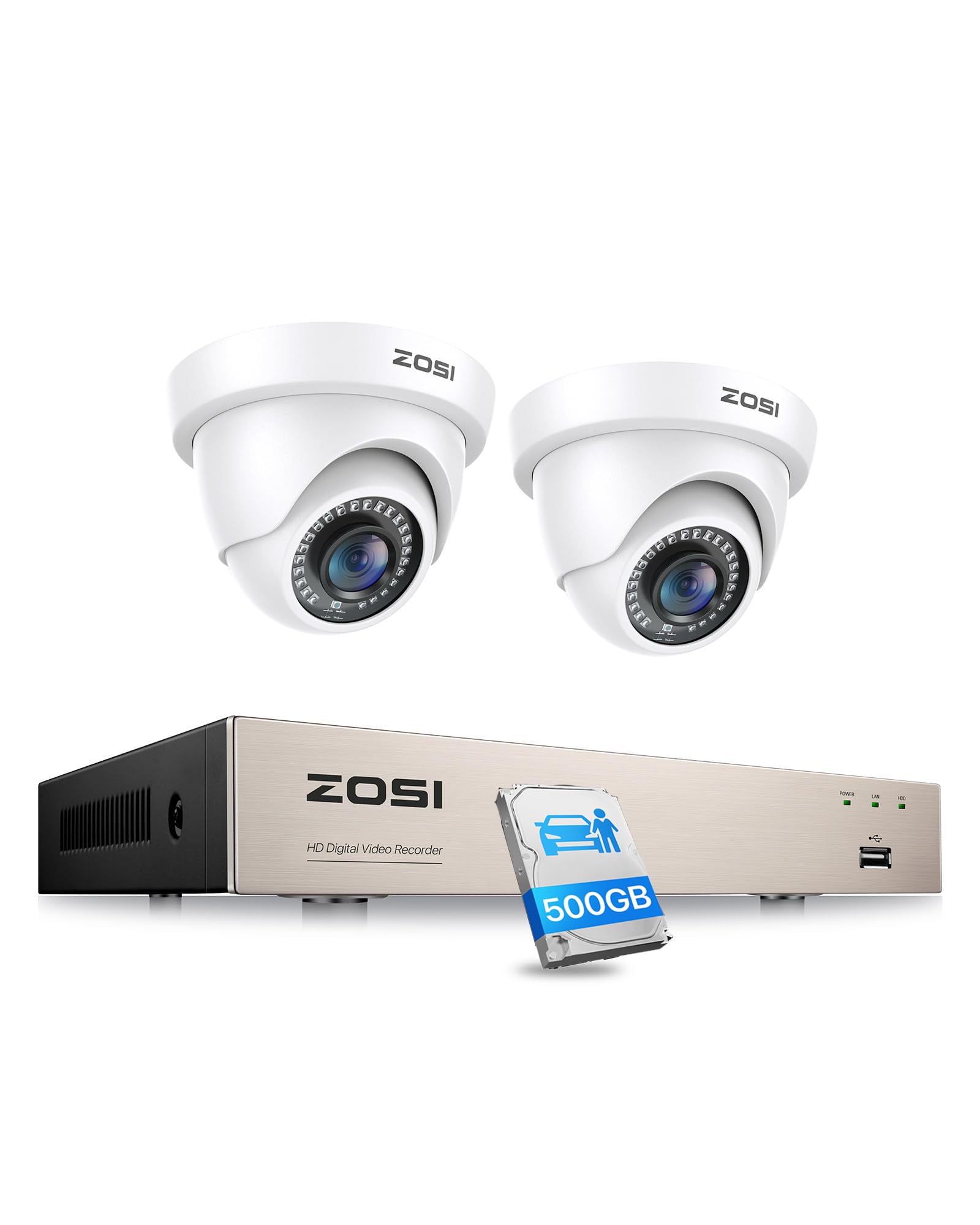 Zosi 1080P Security Cctv Camera Systems W/1Tb Hard Drive,4Ch 1080P Remote Security Camera System (4) 2.0 Mp 1920*1080P 714686846837