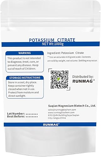 Miniatura 2 de Citrato de potasio orgánico natural en polvo 35.27 oz