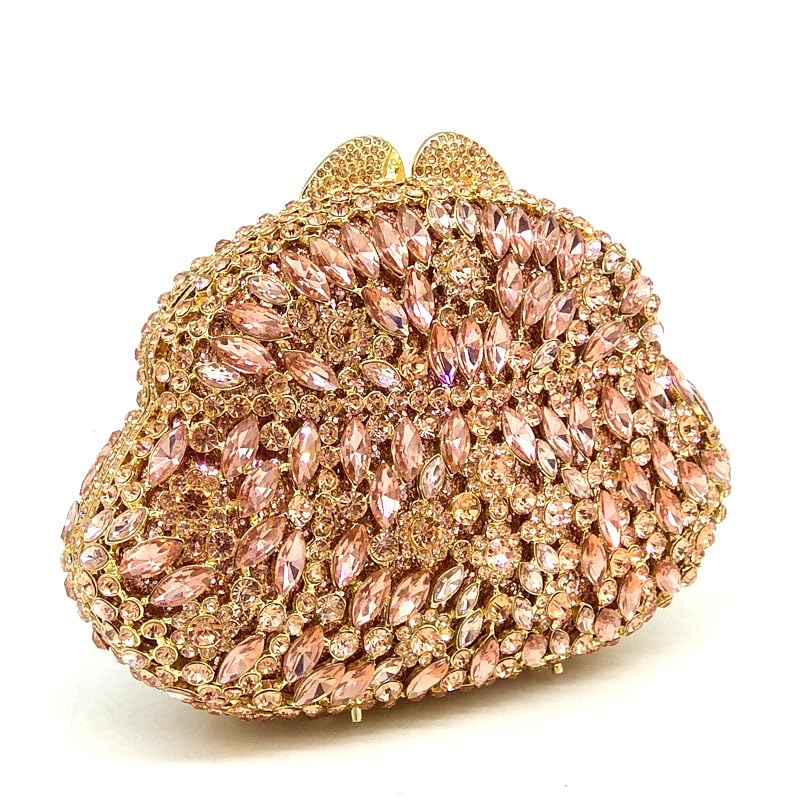 Sac en cristal de soirée style calebasse strass chic femme