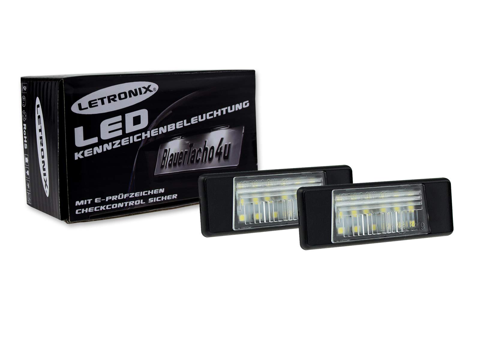 SMD LED Kennzeichenbeleuchtung Module geeignet für Qashqai Typ J11b / Juke/Tiida C12 / Note E12 / Pulsar C13 / NV200 / Q50 mit E-Prüfzeichen