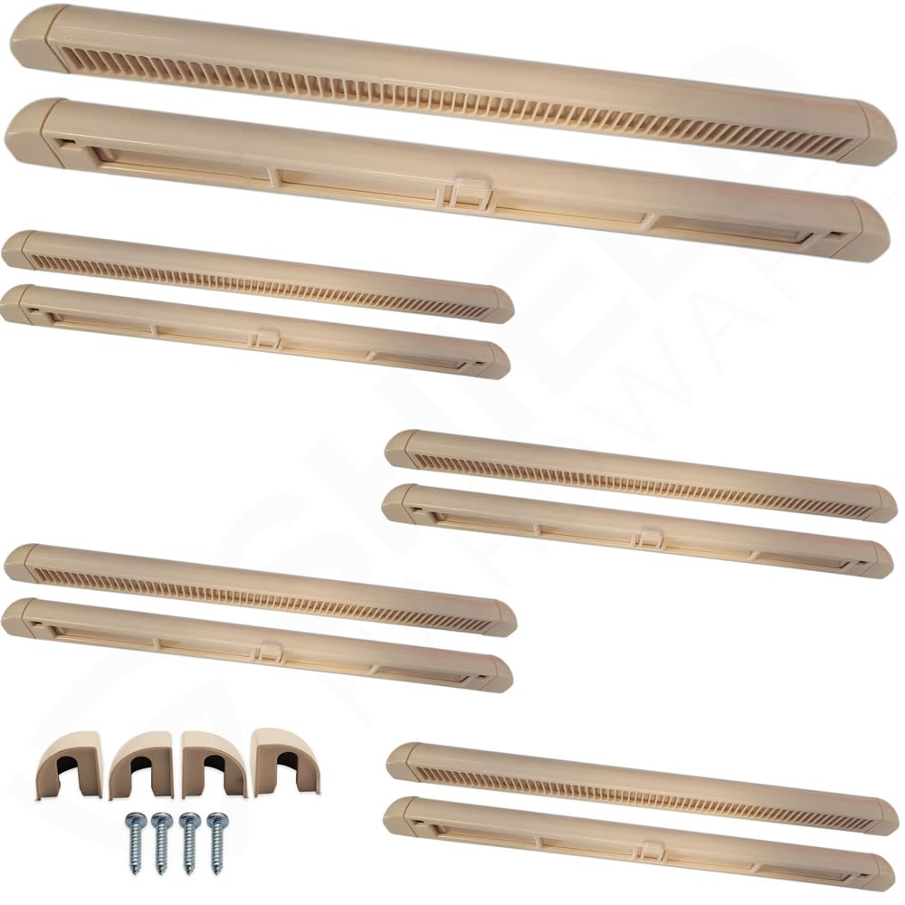 5 x Window Trickle Vents - Reduces Condensation, Damp & Steam - Complete Replacement Kit for uPVC, Wood & Aluminium Cream 400mm Pack of 5