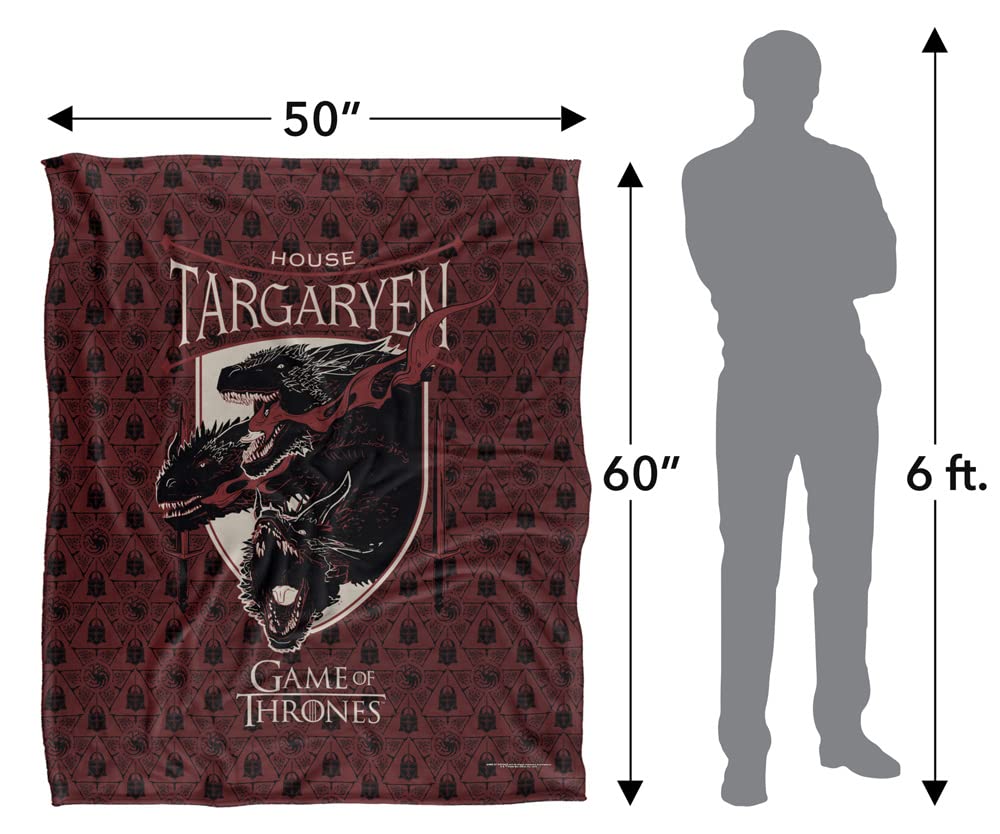 LOGOVISION Game of THRONESGame of Thrones Kuscheldecke Silky Touch, Optimalweich, 152 x 127 cm