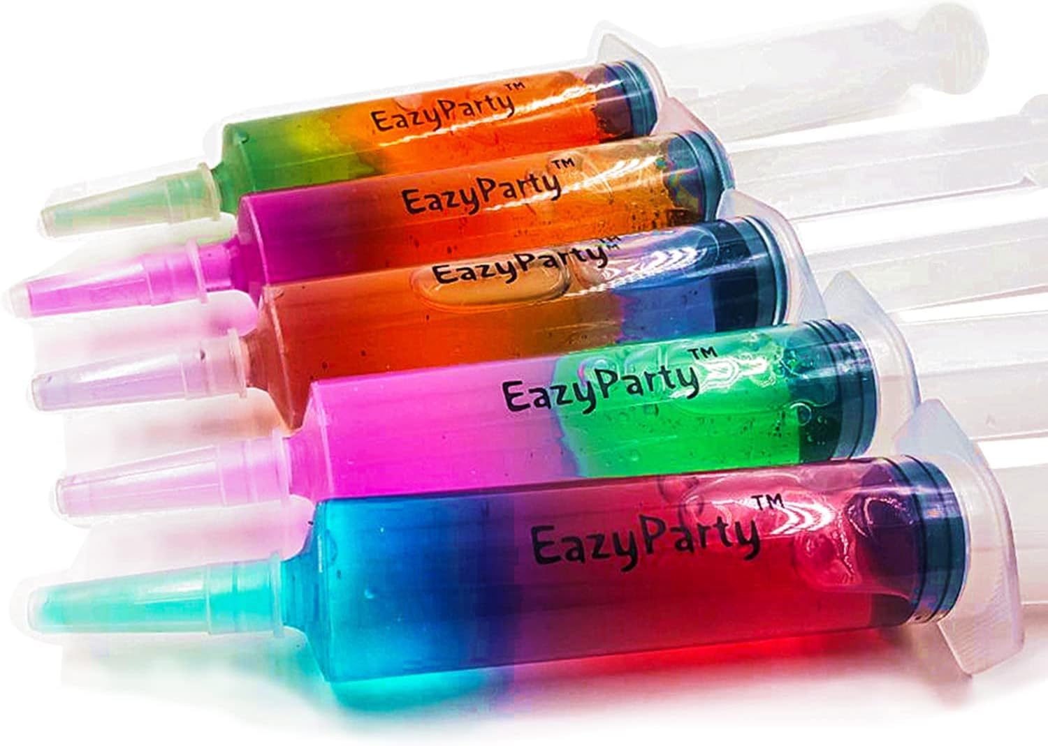 Jello Party Syringes with 5 Extra Caps, 30 Pack Reusable