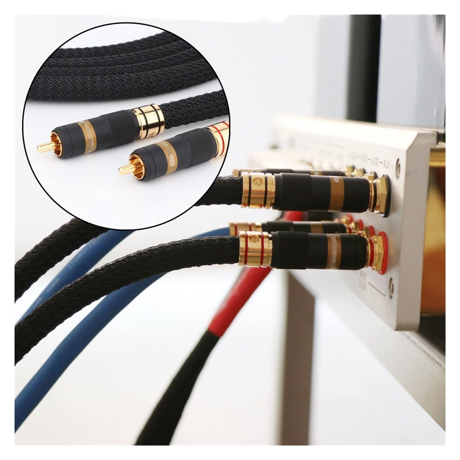Cable de señal de audio HiFi macho a macho Cable de interconexión de micrófono Cable de interconexión digital(3 Meters)