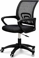 Cadeira De Escritorio Ergonômica Giratoria Diretor Preta Preto Poliéster