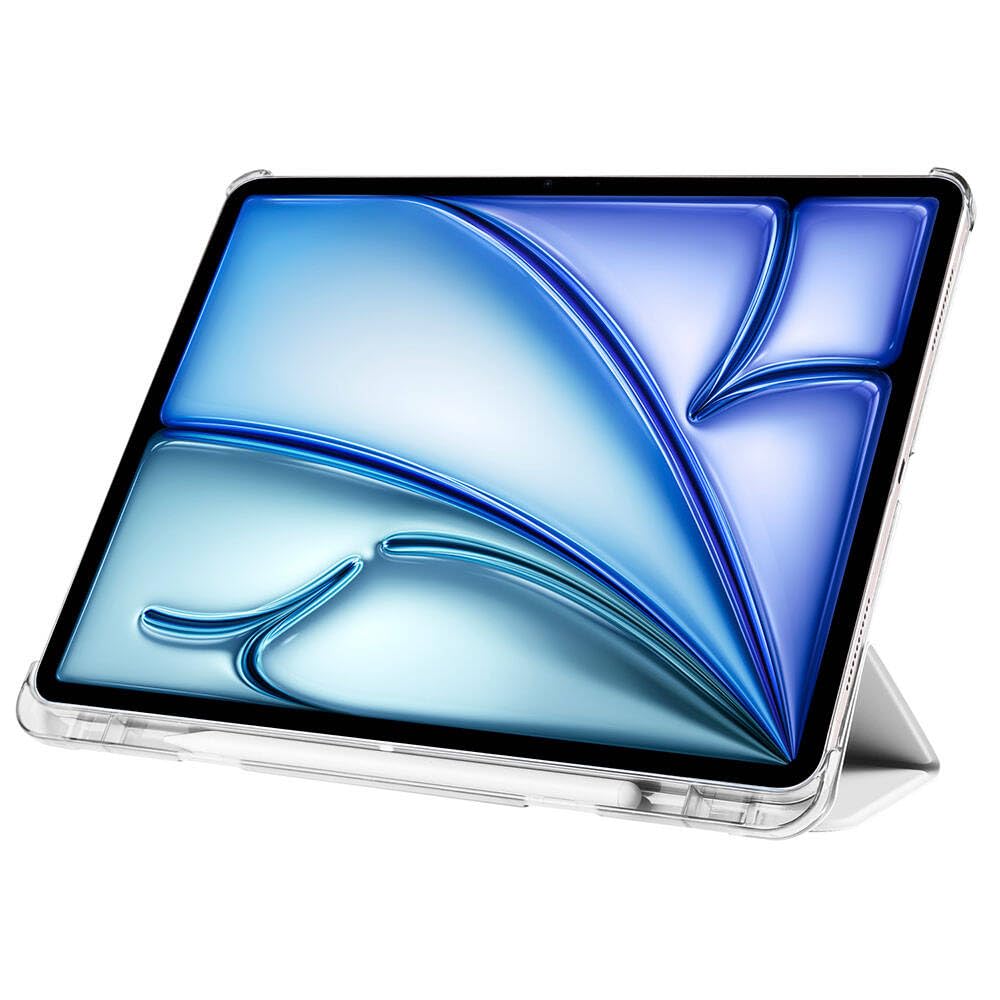Coverzone Xiaomi Pad 7 ile uyumlu Kılıf Kalem Koyma Bölmeli Stand Olan Uyku Modlu Suni Deri, Yarı transparan Silikon Arka Yüzey ergonomik yapılı, Attravtive Smart Cover Siyah