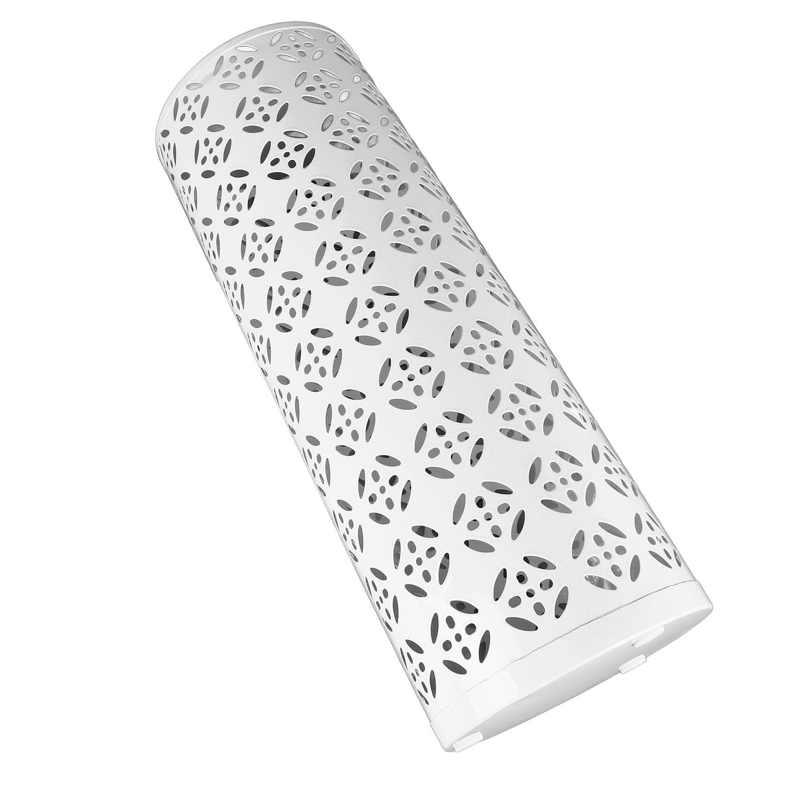 Porte-parapluie en Métal sur Pied Rond et Creux pour Entrée, Blanc