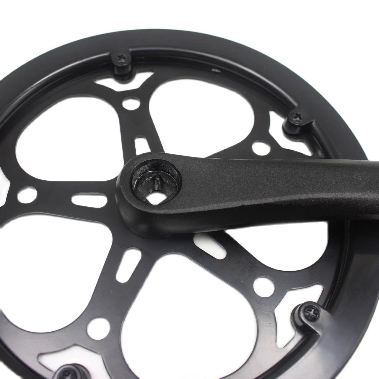 Bielas Bicicleta Bicicleta de Carretera Plegable Bicicleta 52t 170 mm Conjunto Placa Dientes una Sola Velocidad Diamante Agujero piñón Accesorios Brazo