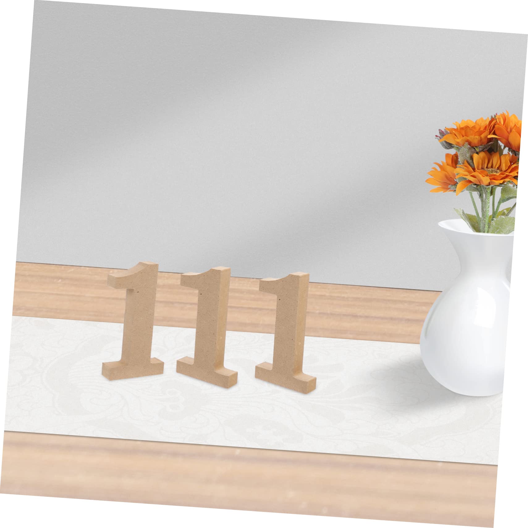 ARTIBETTER 5Pcs Wear Resistant Wooden Number Sign Creative Paper Table Decor for Party and Home Decoration Durable and Stylish for and Celebrations