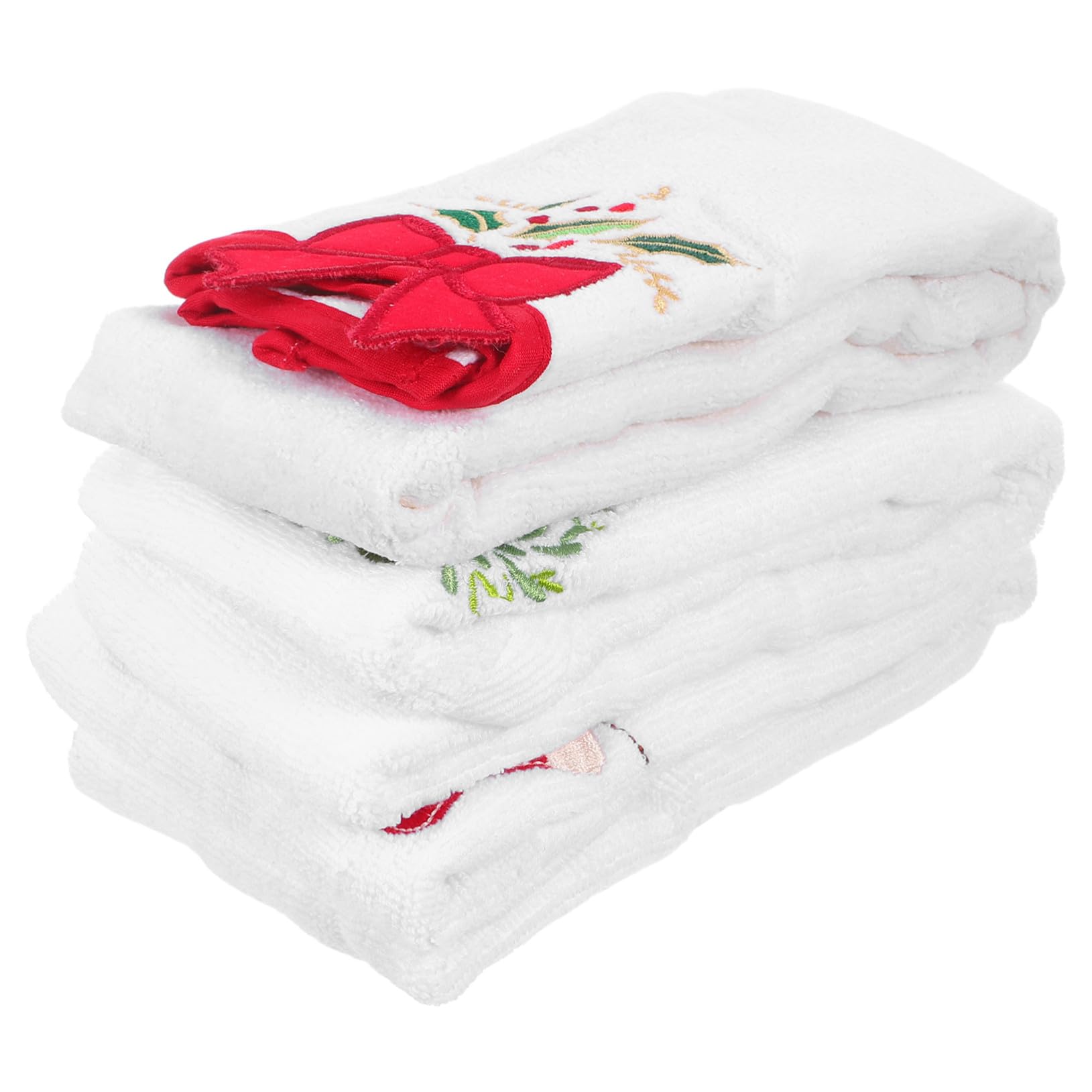 Serviettes de Noël coton brodé absorbantes Yardenfun pour décoration de maison