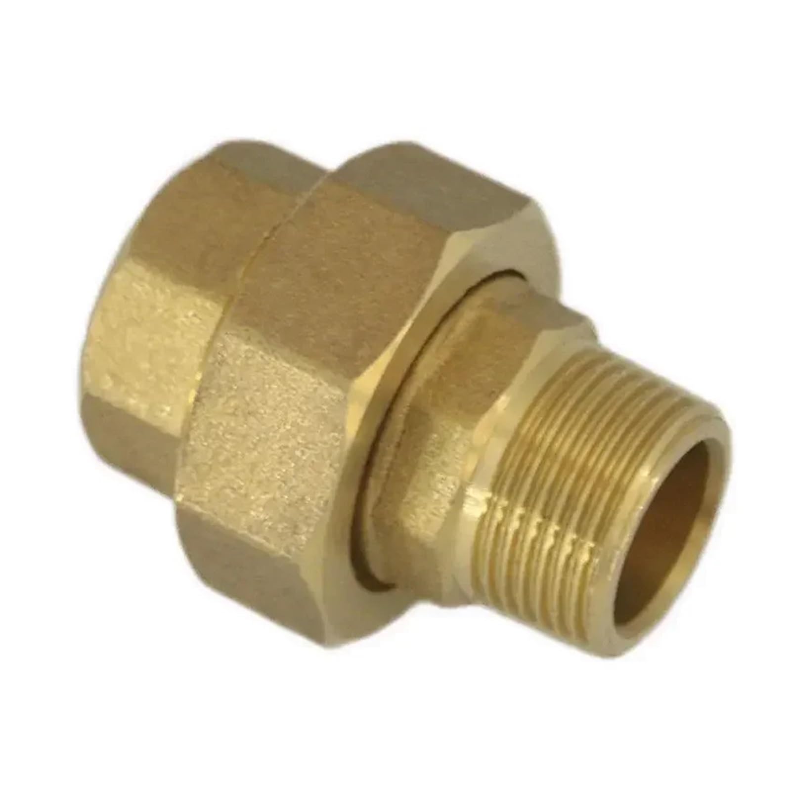 QWZTAEOZA 2" DN50 Brass Female Male Thread Thickened Equal Diameter Flexible Joint Water Pipe Threaded Connection