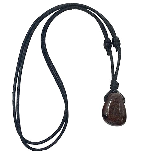 Miniatura 4 de Garnet pendant necklace Spiritual jewelry men women Meditation Balance Grounding gemstone necklace