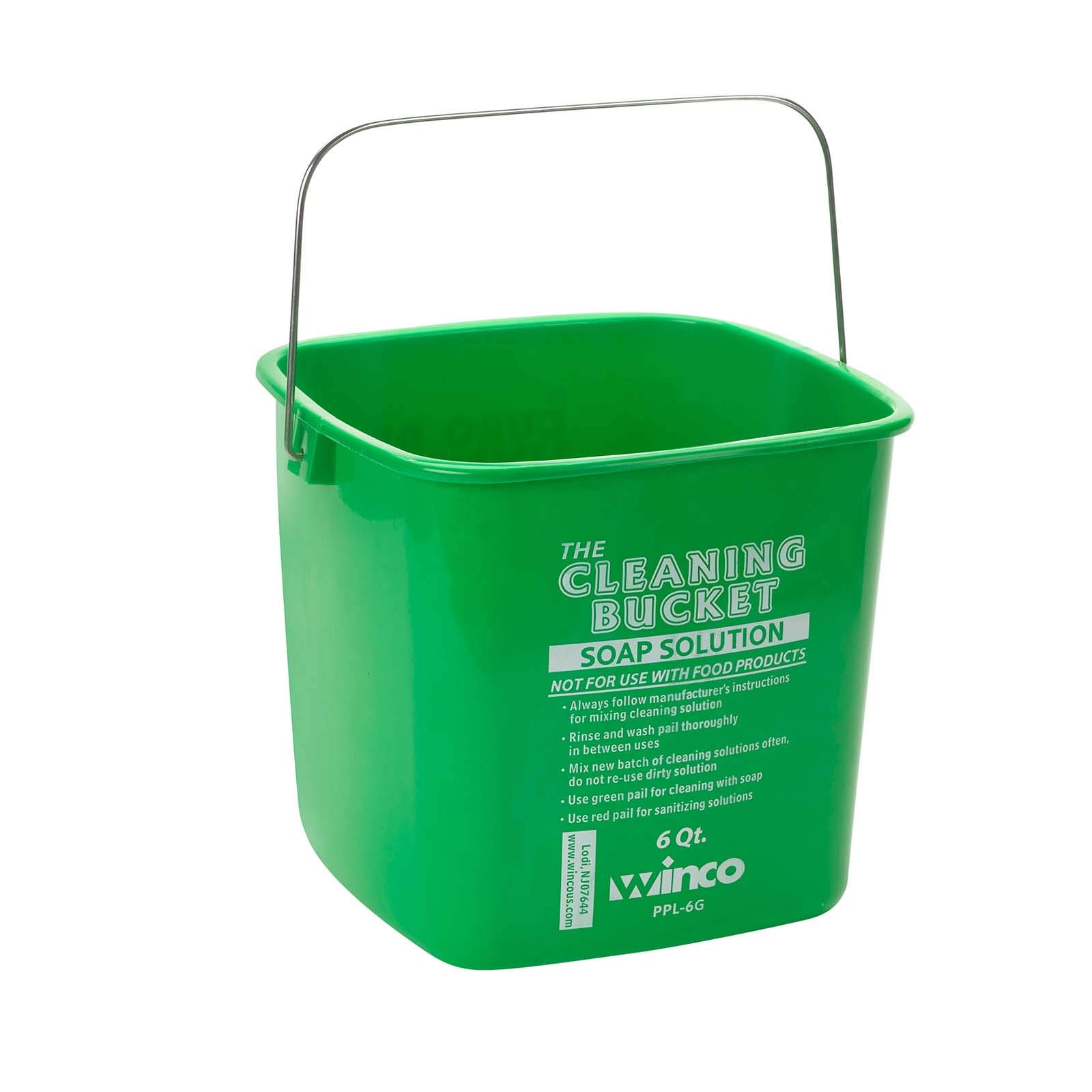 Winco Cleaning Bucket, Medium, Green