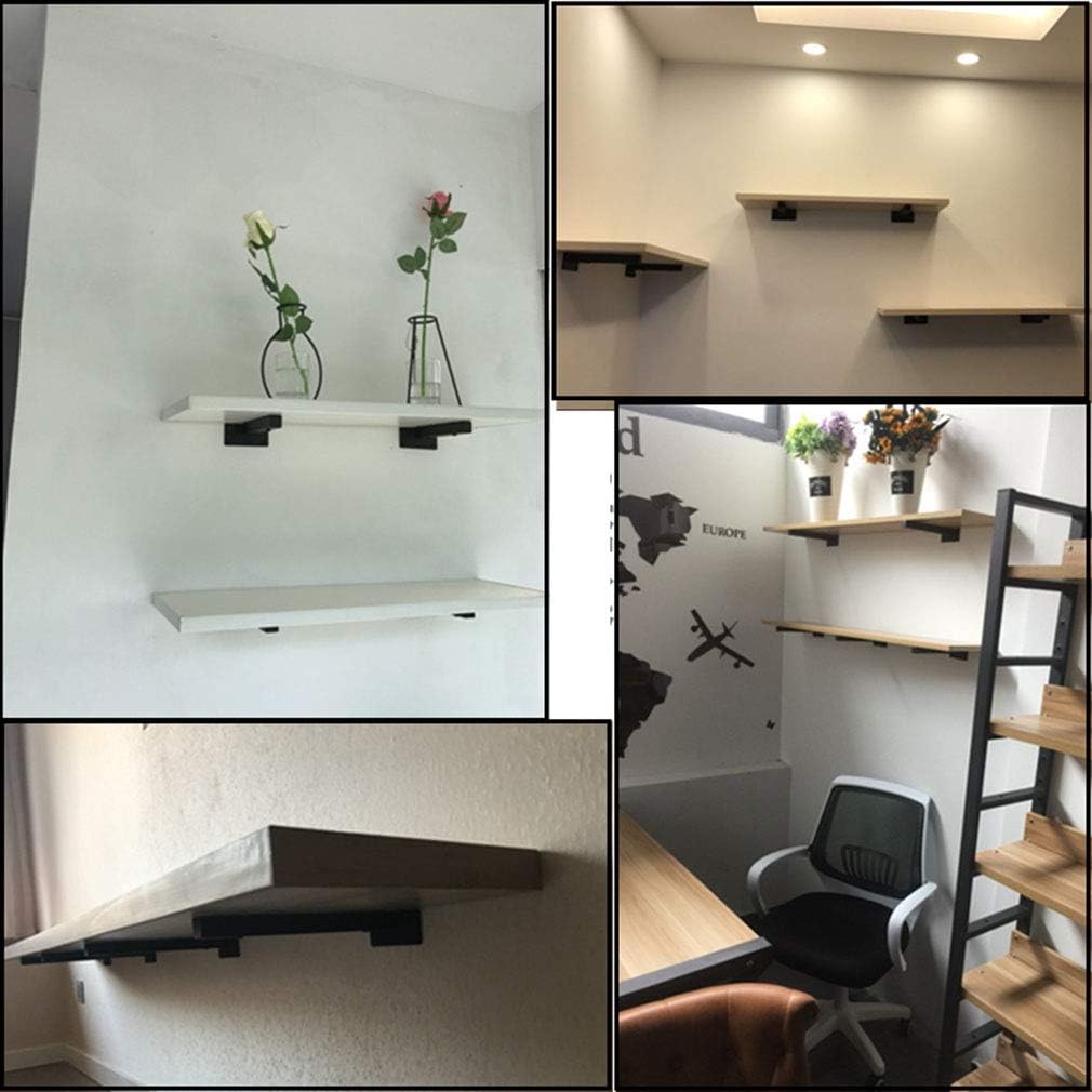 Shelf Brackets, Heavy Duty Shelf Brackets ,Metal Shelf Brackets,Heavy Duty Wall Mounted Floating Shelf,Rustic Industrial Iron Shelving Support Brackets,for Bedroom Bathroom Living Room Kitchen Book Le