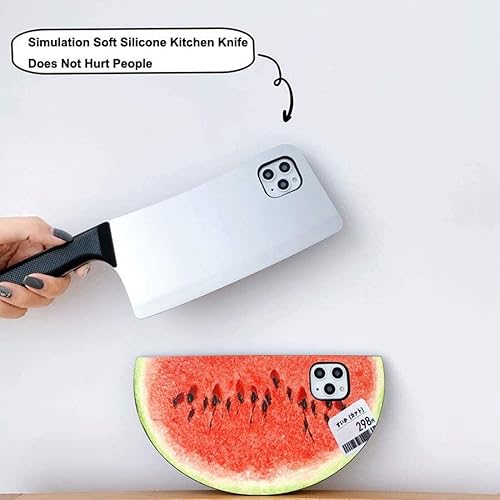 Miniatura 8 de Prank - Funda para teléfono compatible con Samsung Galaxy S21 FE, funda de goma de silicona suave para cuchillo de cocina, forma de picador,