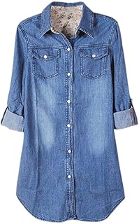 Amazon Fr Chemise En Jeans Chemisiers Et Blouses T Shirts Tops Et Chemisiers Vetements