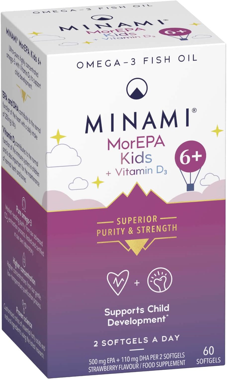Minami Nutrition MorEPA Mini Junior - Omega 3 - 60 Softgels