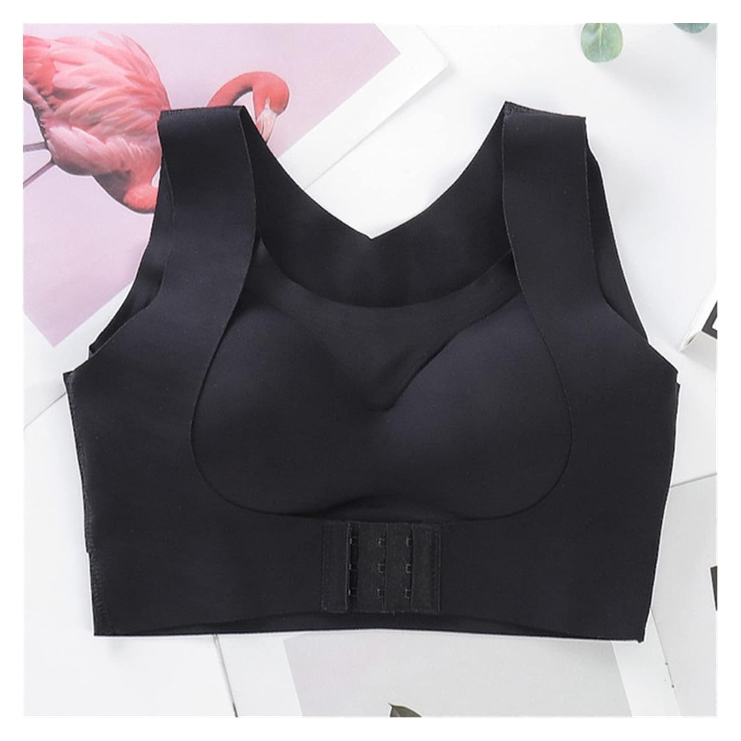Women Adjustable Back Brace Support Belt Back Corrector Brace Shoulder Corrector Back Straightener (Color : Black, Size : 3X-Large)