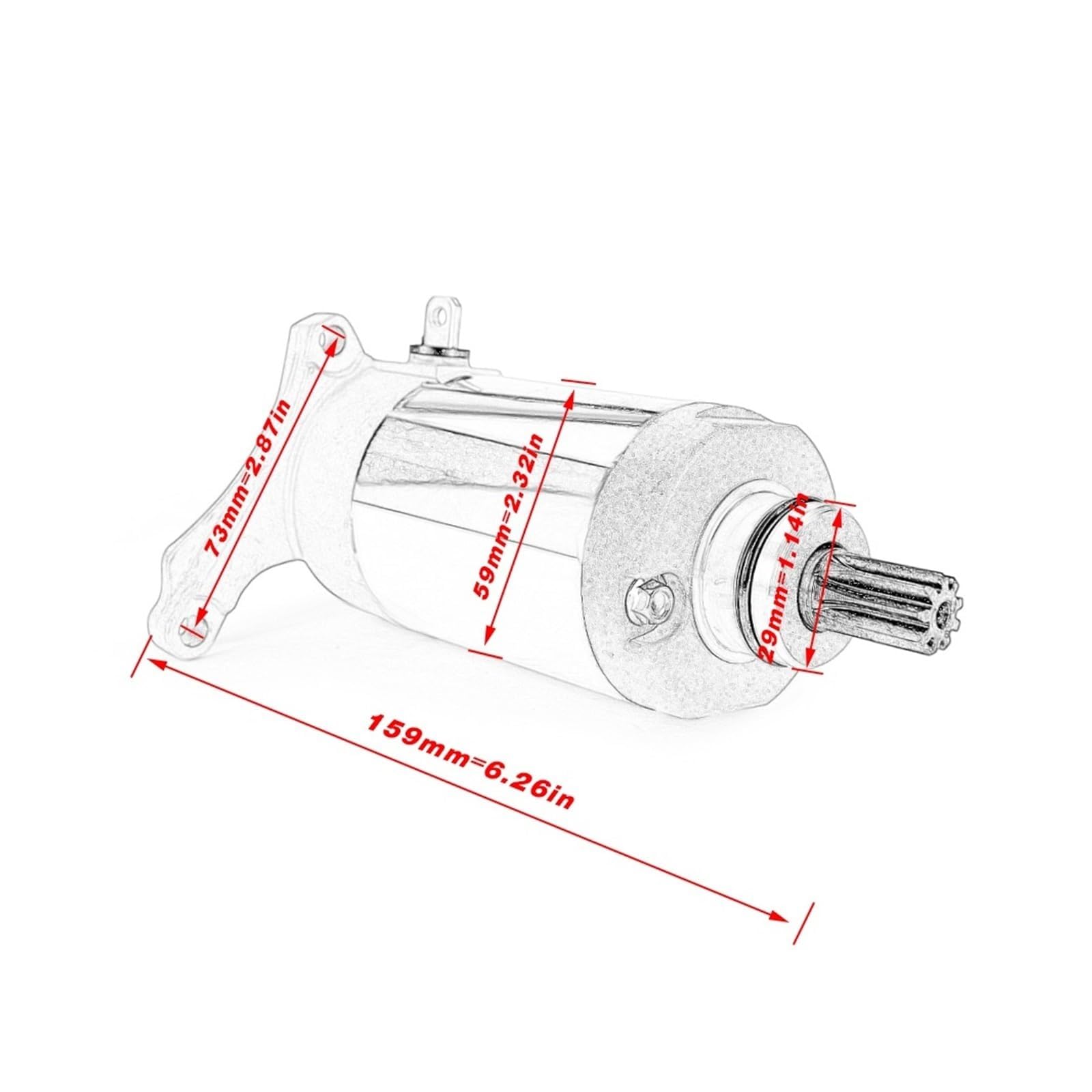 Motor De Arranque Eléctrico Motocicleta para Yamaha XT225 TTR230 TT-R230 TTR225 TT-R225 TW125 TW200 TRAILWAY 200 OEM:1C6-H1800-00