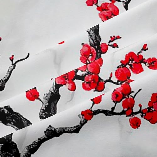 Miniatura 6 de Cortinas de ventana con flores de cerezo para dormitorio, cortinas de mármol blanco y gris, para sala de estar, para niñas y mujeres, cortinas