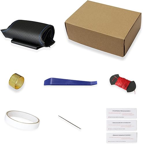 Miniatura 5 de GYZDOG Fundas para volante de automóvil de gamuza cosidas a mano para Mazda 3 Axela 2017-2018 Mazda 6 Atenza CX-3 CX-5 CX-9 Accesorios