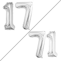 Vista 134 de GOER Globos con el número 80 para decoraciones de fiesta de cumpleaños número 80, globos de helio de aluminio jumbo de 42 pulgadas para 80 Oro rosa
