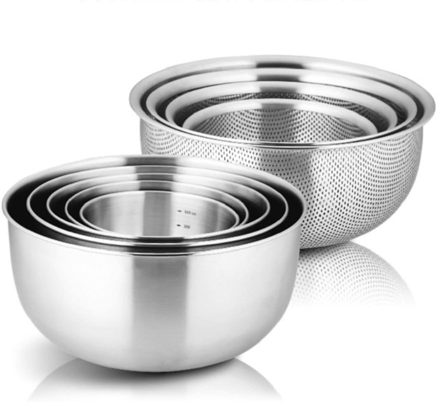 Cook304 Premium Stainless Steel Mixing Bowl 9P Set