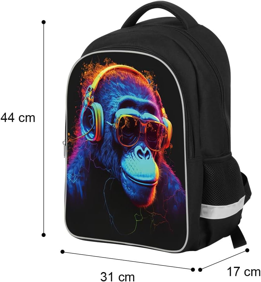 School Backpack for Boys 17" Boys Backpack for Kids Children Teens Elementary Middle School - Students Bookbag Ages 6-18 Gorilla Tag Travel Back Pack - Image 6