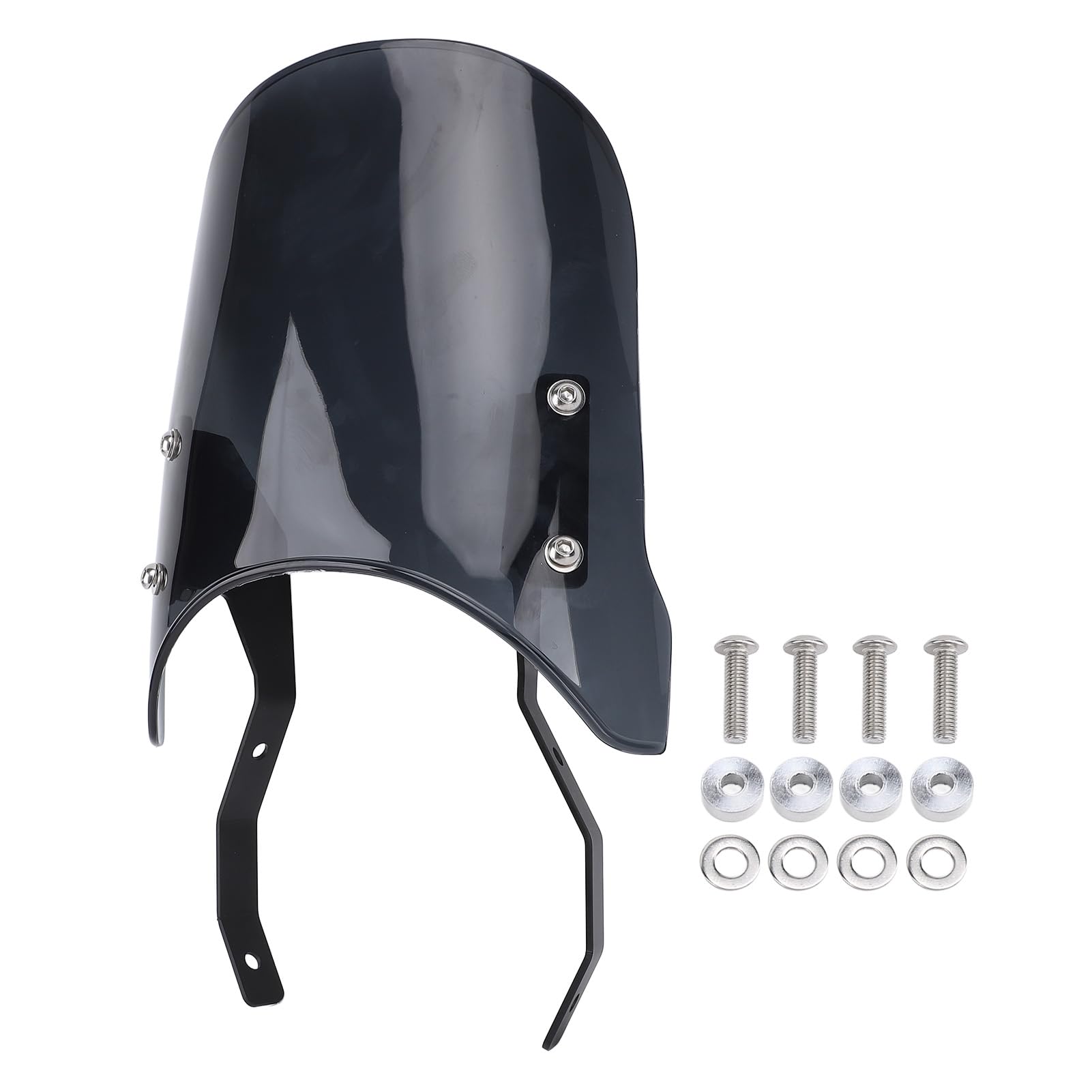 Fabater Motorcycle Windshield, Motorcycle Wind Deflector Windscreen, Fairing Front Flyscreen with Headlight Mounting Bracket for CL250 CL300 CL500 CMX 250 CM 250 (Grey)