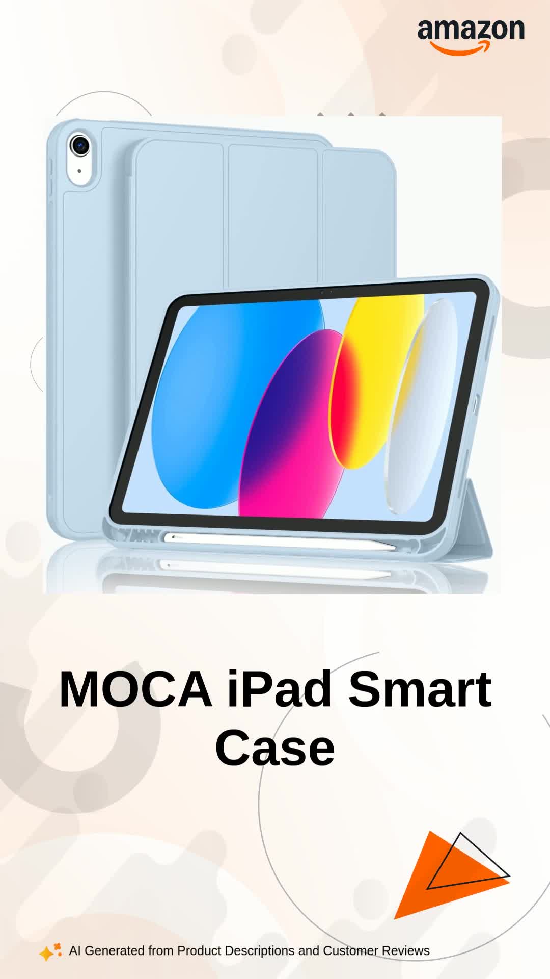 MOCA Smart Case for iPad (A16) 11th/10th Generation (2025/2022