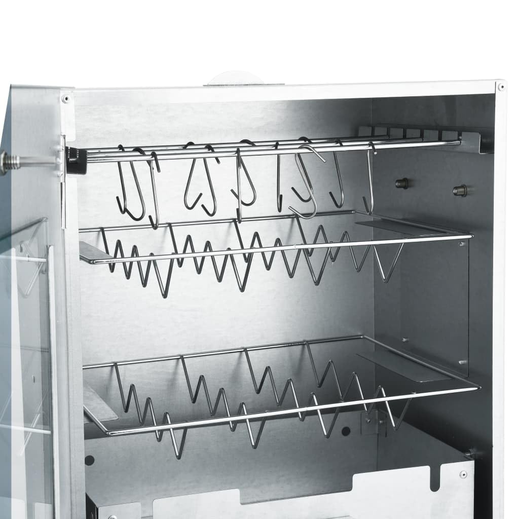 Horno para ahumar con generador de humo frío de acero galvanizado, multifuncional para carne, pescado y salchichas, incluye termómetro y ganchos en S, barbacoa duradera al aire libre