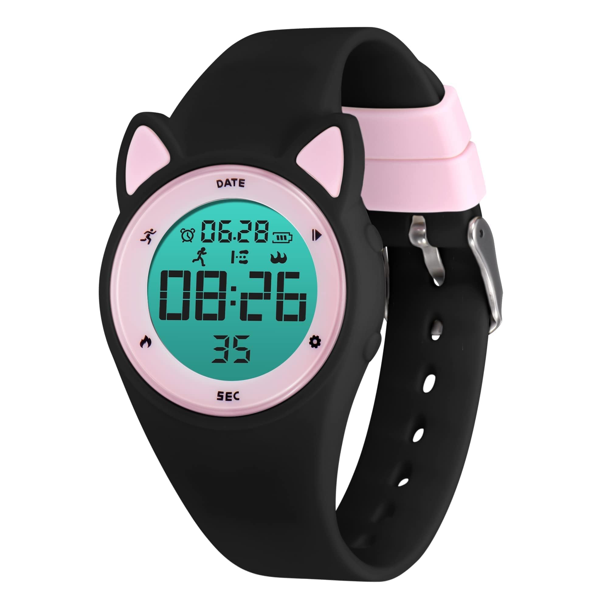 Kids Watches for Girls Boys Digital Sport Watch with Step Counter Pedometer Vibration Alarm Clock, No App Waterproof Fitness Tracker Kids Watch Boys Girls Teens Students Ages 5-16