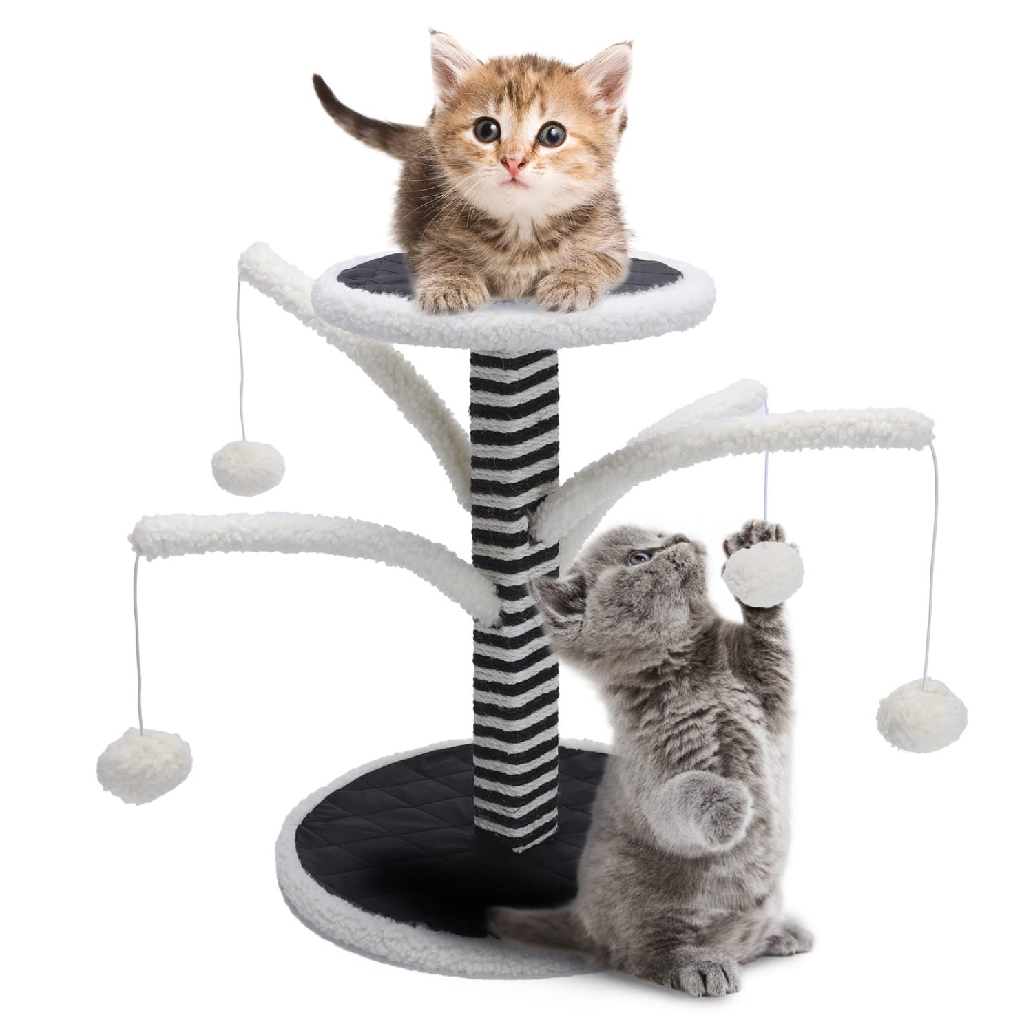 Nobleza – Poste rascador para Gatos de sisal con Juguete. Pequeño, Medidas: L35*W35*H44CM