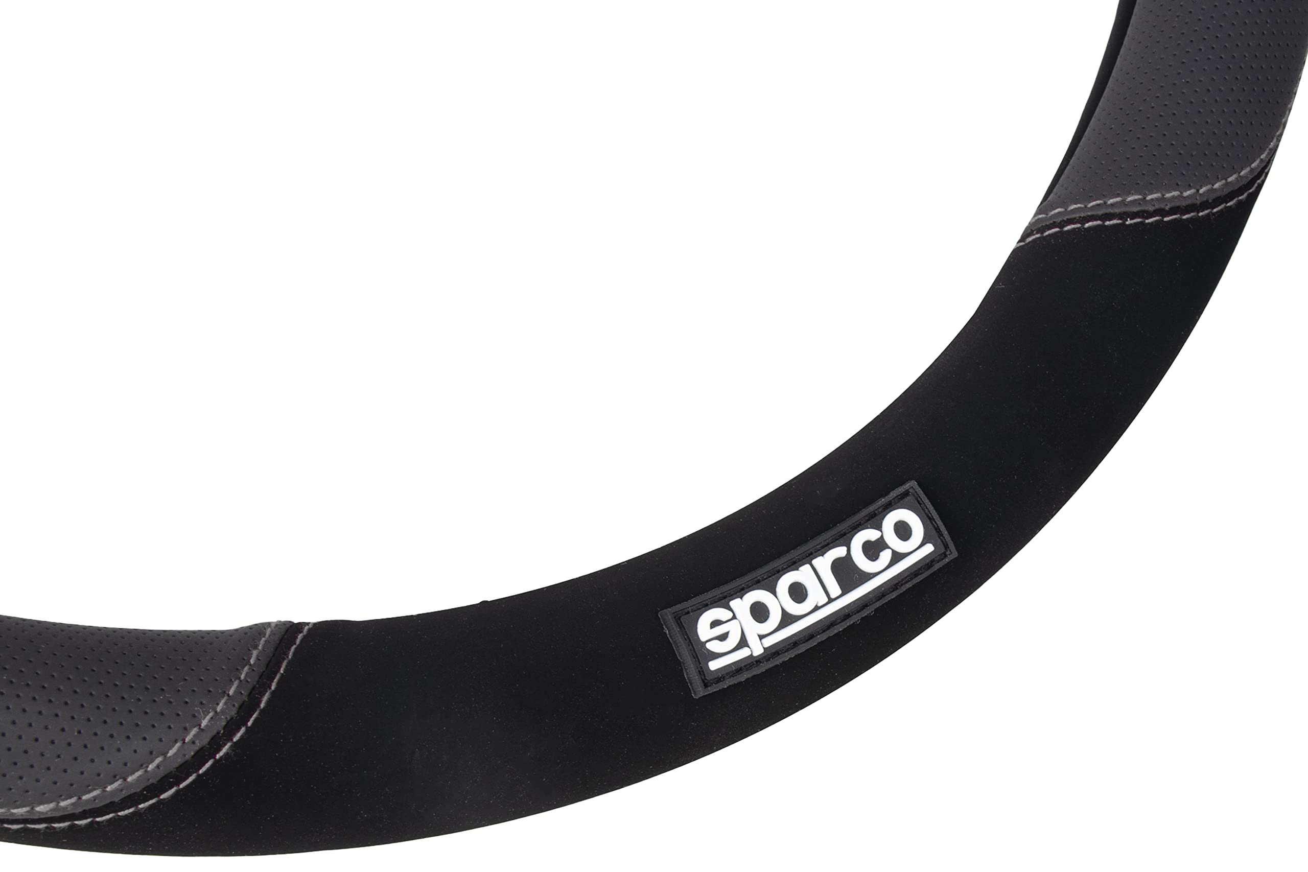 Sparco Coprivolante Sparco S122 In Pelle Scamosciata e Pvc, Nero
