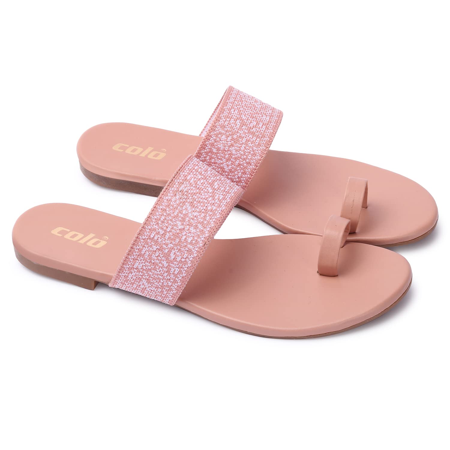 Naitik Womens Fashionable Slipper Kolhapuri Design Flat Sandals, Chappals for Party & Occasions (Peach) (B0CPBSC3MQ) Amazon Price History, Amazon Price Tracker
