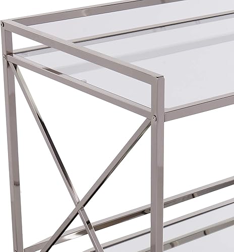 Miniatura 13 de SEI Furniture Maxton - Carrito metálico con estante abierto, color dorado Oro,Cromado,https://www.amazon.com/dp/undefined