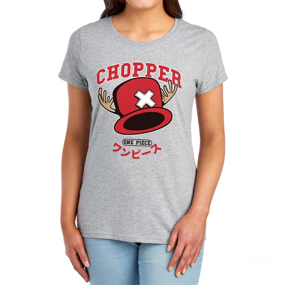 One Piece Chopper Hat Collegic Womens T-Shirt, Athletic Heather, XX-Large