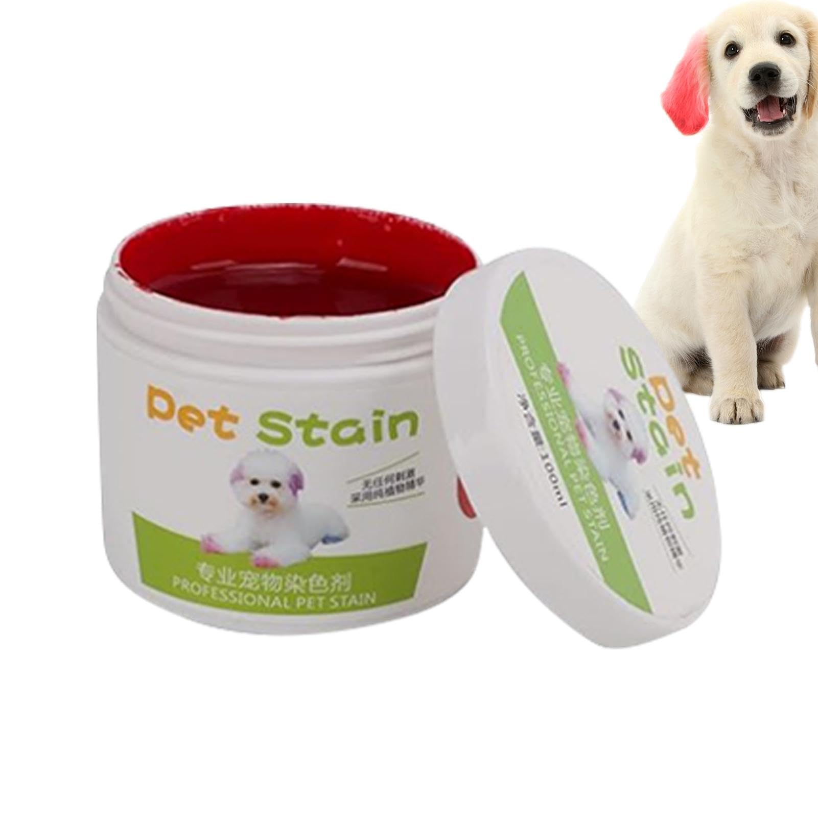 Rurunklee Semi-Permanent Dog Hair Dye, 100g Pigment Dog Dye Safe, Pet Hair Dye for Dogs, Cats and All Pets Can be Bathed