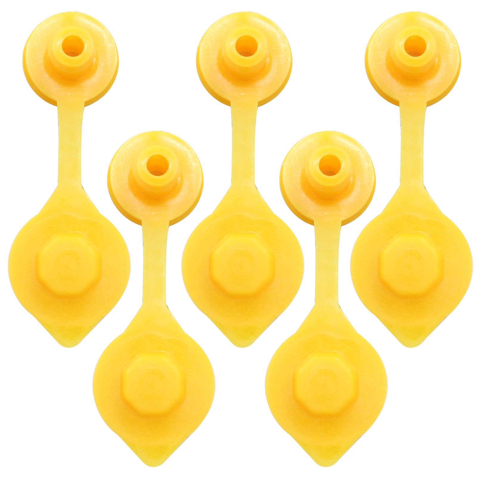 Moicstiy - 5 tapones de ventilación universales para latas de gasolina, repuesto amarillo