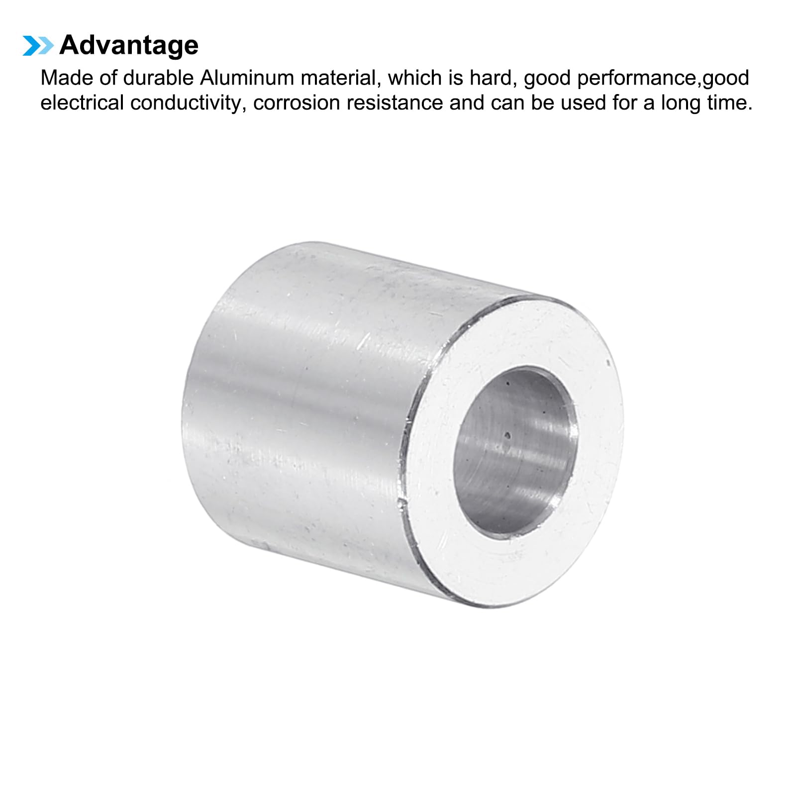 PATIKIL M8 Aluminum Spacers, 6pcs 5/16" x 5/8" Round Metal Spacers for 5/16 or M8 Screw Bolts - Image 4